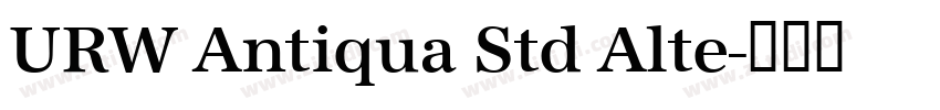 URW Antiqua Std Alte字体转换